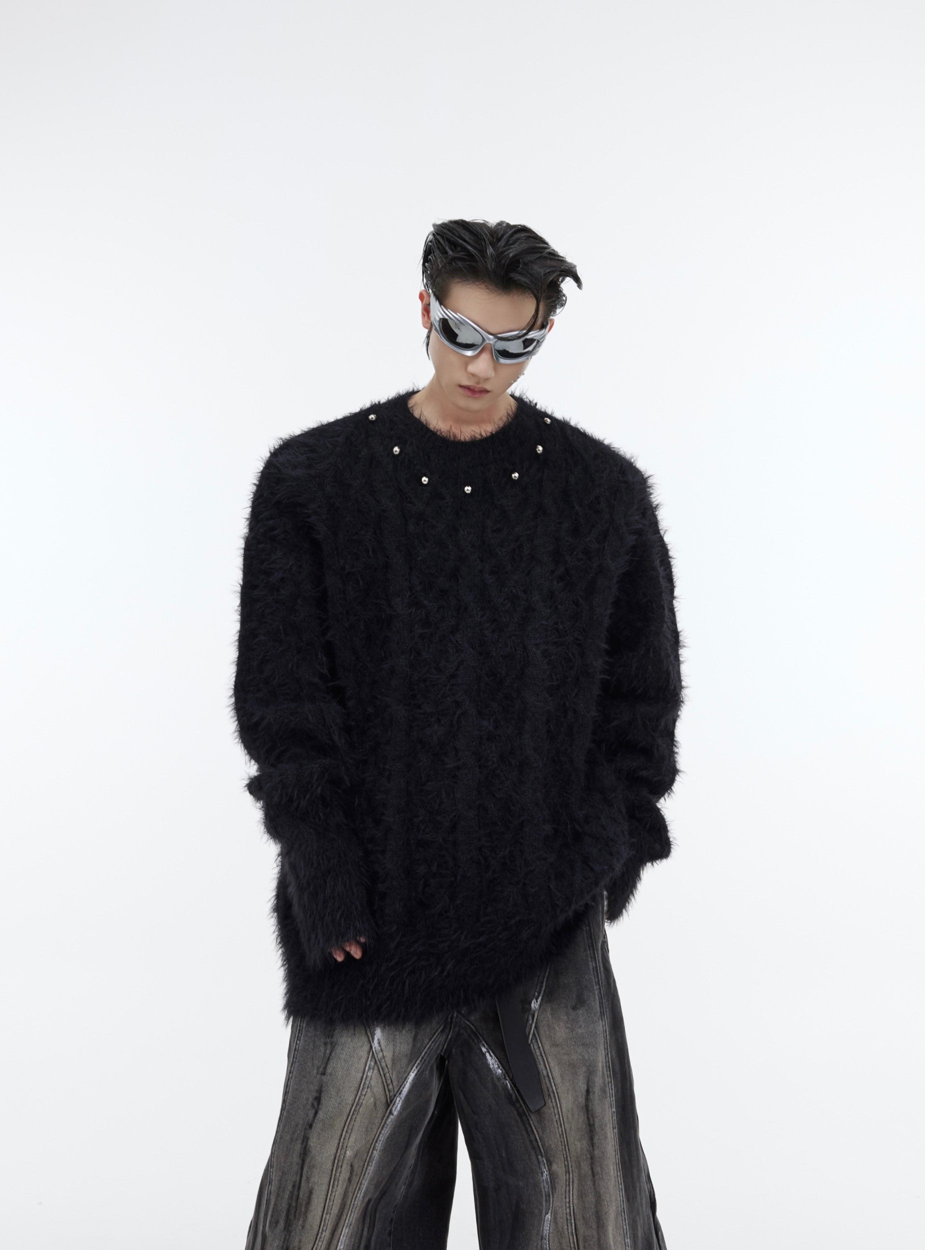 CulturE Studded Collar Sweater