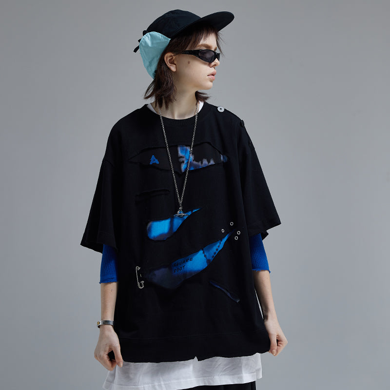 A SQUARE ROOT "Sliced" Layered Tee