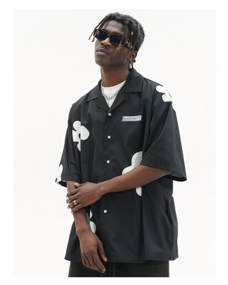 HARSH and CRUEL Solitary Flower Button-Up