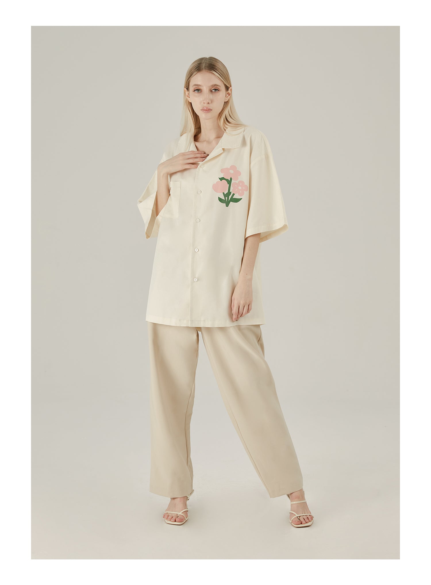 EMPTY REFERENCE Off-White Button-Up Shirt