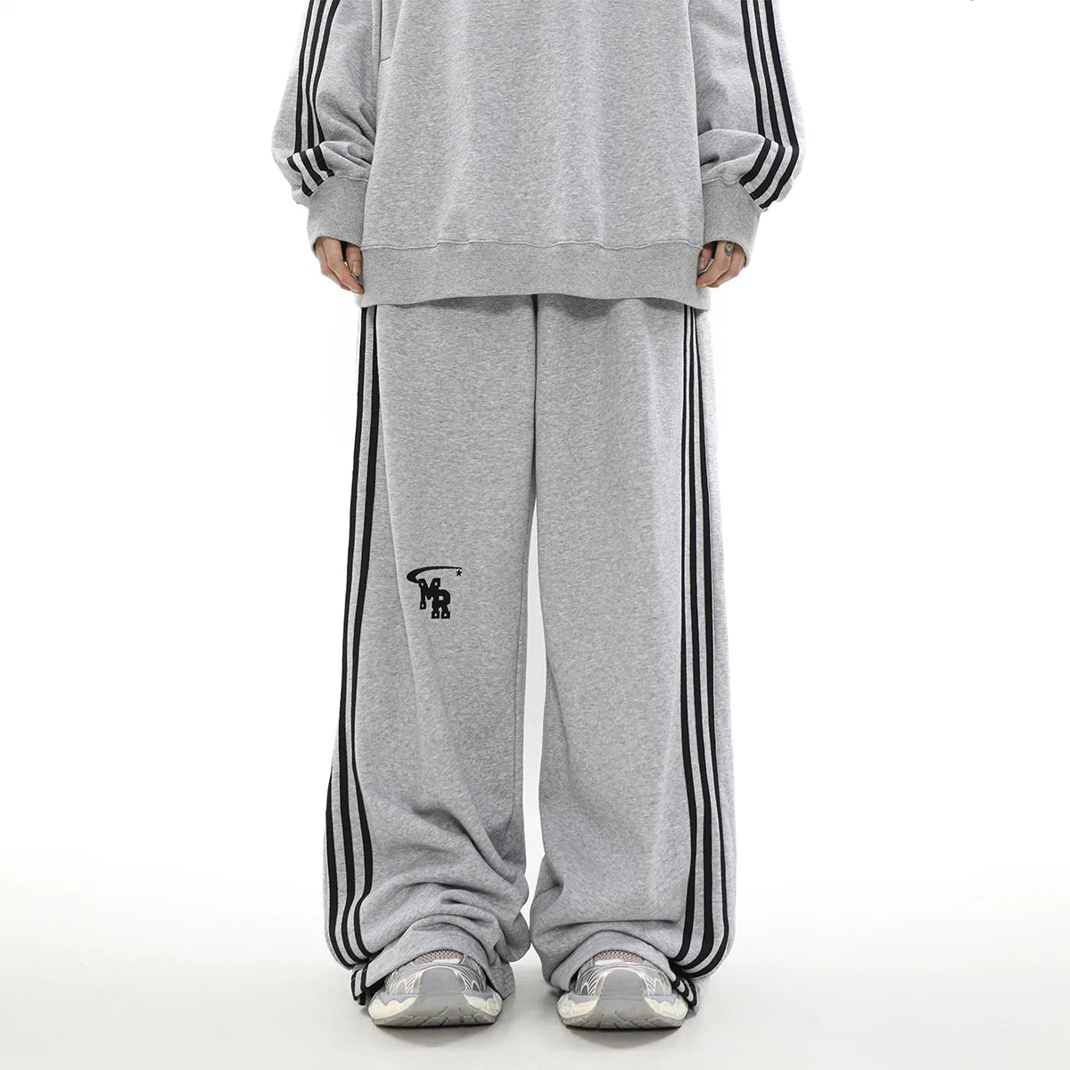 MRNEARLY Wide Leg Track Pants