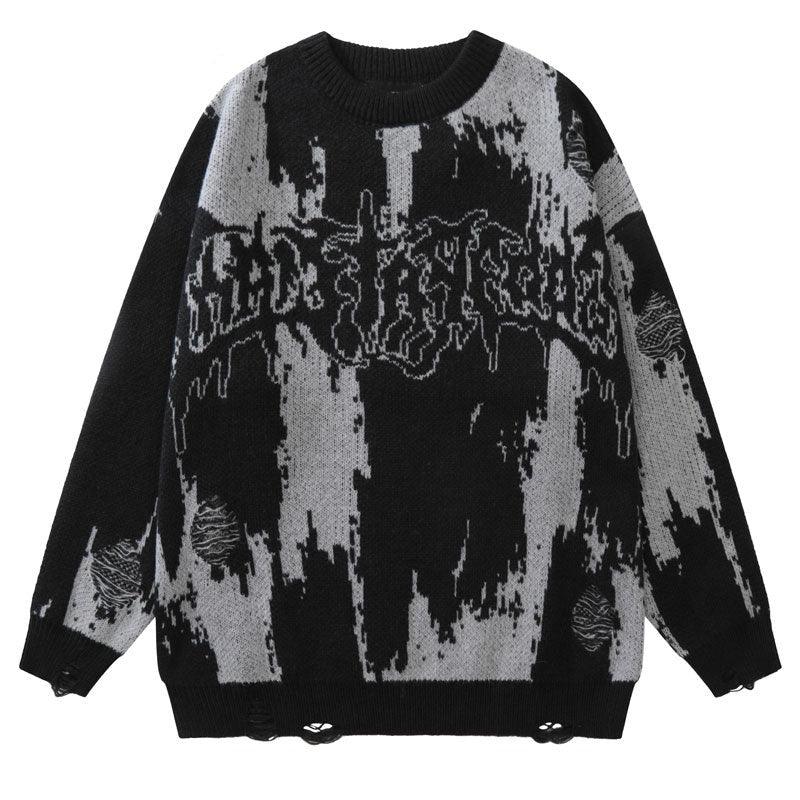 Grunge Distressed Knit Sweater
