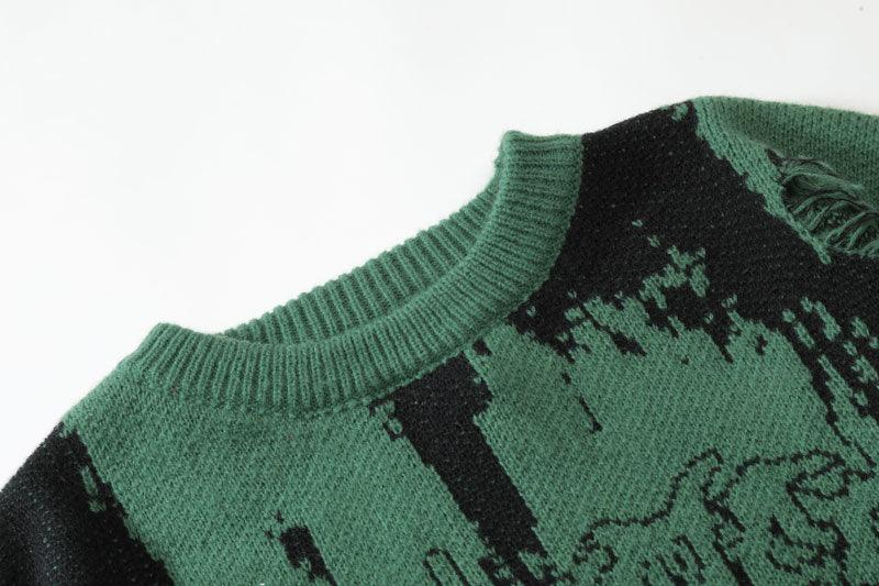 Grunge Distressed Knit Sweater
