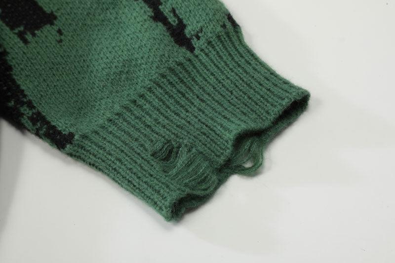 Grunge Distressed Knit Sweater
