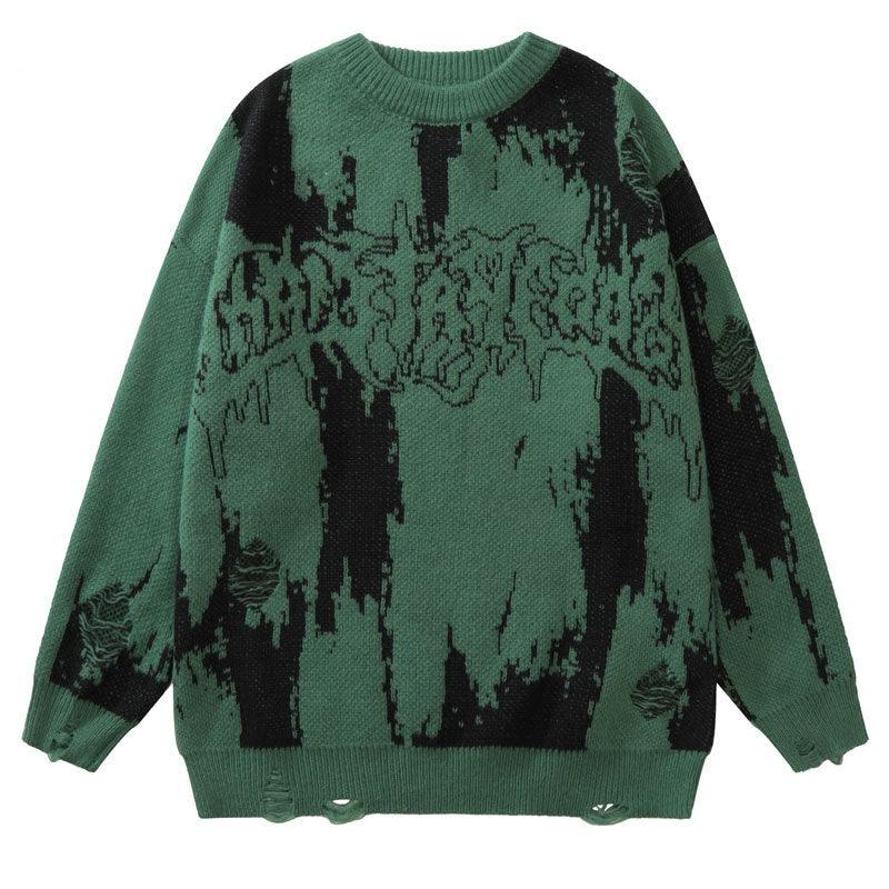 Grunge Distressed Knit Sweater