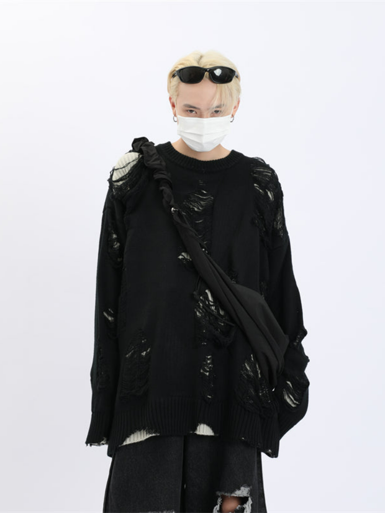 MaxDstr Ripped Grunge Sweater